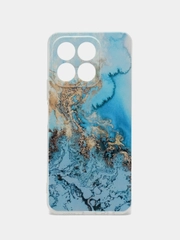Силиконовый чехол на Honor X6b / Хонор X6b прозрачный, с принтом, защита камеры