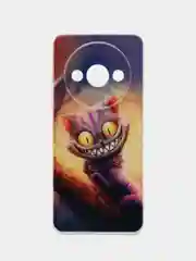 Индиго чехол на Redmi A3/Poco C61 / Редми А3/Поко С61 прозрачный, с рисунком, защита камеры