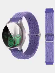 Сиреневый плетеный нейлоновый ремешок для Xiaomi Amazfit Bip, Samsung Gear, Huawei Watch, 20 / 22 мм