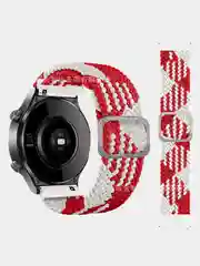 Алый плетеный нейлоновый ремешок для Xiaomi Amazfit Bip, Samsung Gear, Huawei Watch, 20 / 22 мм