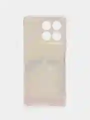 Желтый силиконовый чехол на Honor X6b / Хонор X6b прозрачный, с принтом, защита камеры