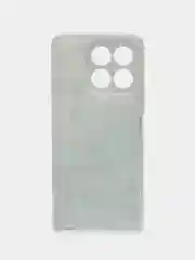 Бирюзовый силиконовый чехол на Honor X6b / Хонор X6b прозрачный, с принтом, защита камеры