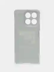 Тёмно-коричневый силиконовый чехол на Honor X6b / Хонор X6b прозрачный, с принтом, защита камеры