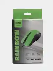 Зеленый мышь оптическая Perfeo "RAINBOW", 3 кнопки, USB