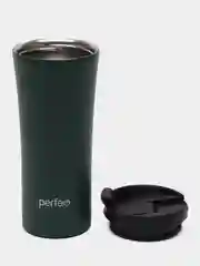 Тёмно-зелёный термокружка для напитков PERFEO с крышкой-поилкой (PFD0203)
