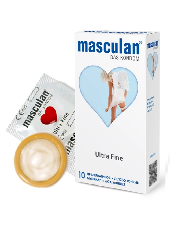 Презервативы Masculan Ultra Fine №10, особо тонкие, прозрачные, с обильной смазкой, 10 шт