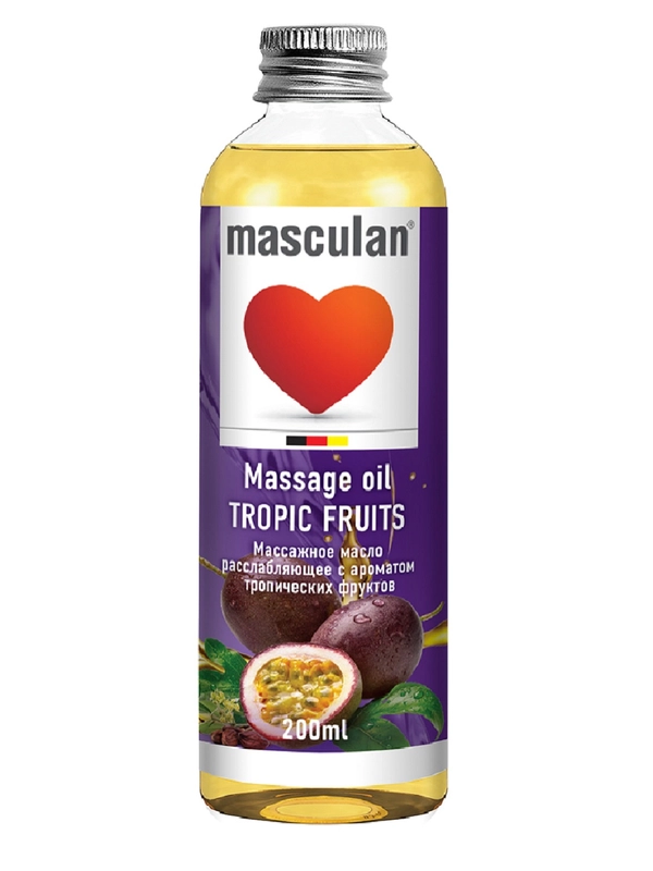 Массажное масло Masculan расслабляющее, с ароматом тропических фруктов, 200 мл