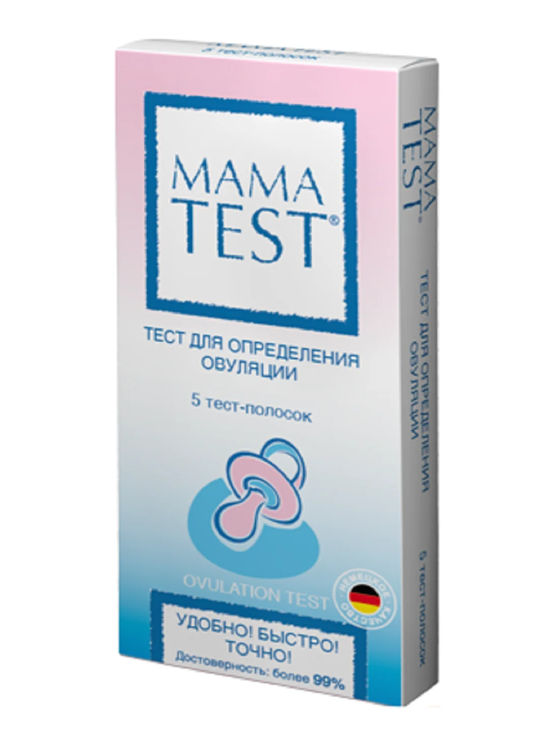 Тест для определения овуляции MAMA TEST №5 (5 тест-полосок в упаковке)