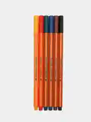 Линеры Brauberg Fine 040, 144141, капиллярные ручки цветные, набор 6 цветов для рисования