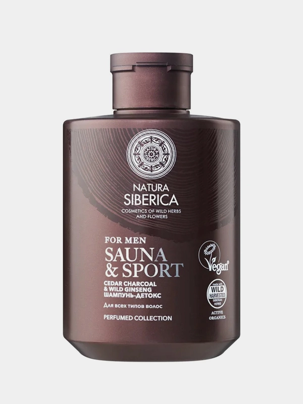 Шампунь-детокс для всех типов волос Natura Siberica for Men "Sauna & Sport", 300 мл