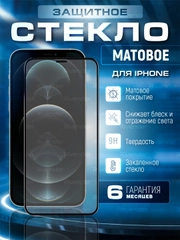 Защитное стекло для iPhone 16/15/14/13/12/11Pro Max/Mini/Plus/XR/X/XS/7/8+/Se2/Se3 матовое