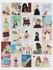Коралловый меланж наклейки-стикеры 50 шт для цветов и подарков, для ежедневника / Набор наклеек, 6 х 7 см