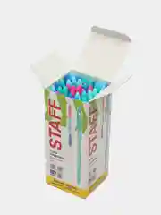 Ручки шариковые Staff Candy Pastel, 144238, синие набор 50 штук тонкие для школы, 0,3 мм