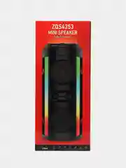 Серый металлик колонка Bluetooth с LED-подсветкой ZQS 16Вт (USB/SD/AUX/FM)