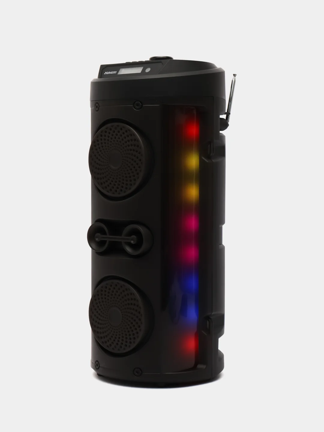 Серый металлик колонка Bluetooth с LED-подсветкой ZQS 16Вт (USB/SD/AUX/FM)
