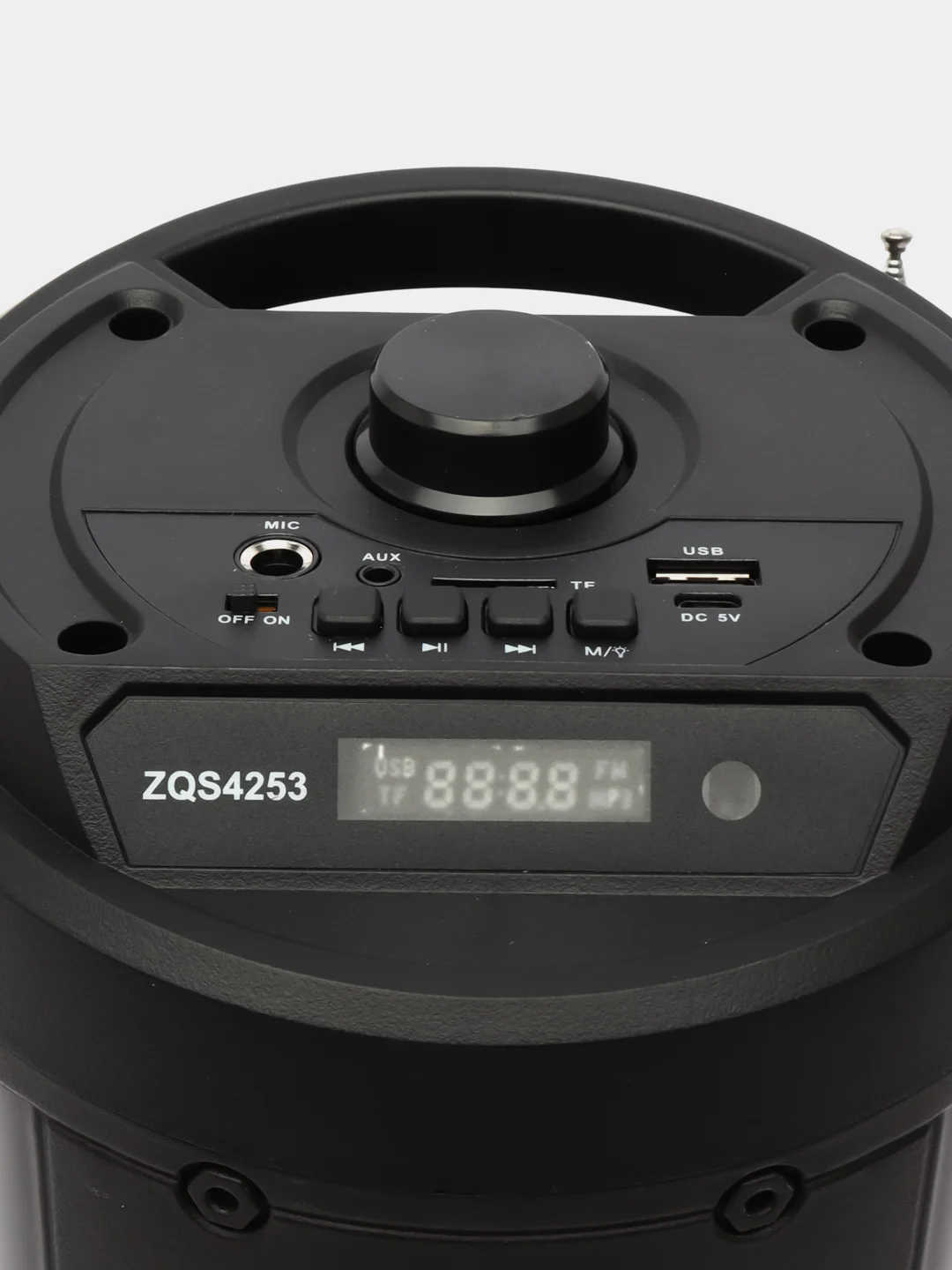 Серый металлик колонка Bluetooth с LED-подсветкой ZQS 16Вт (USB/SD/AUX/FM)