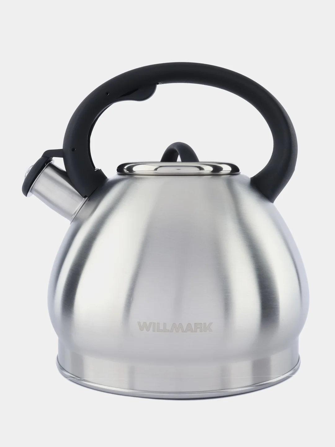 Серый чайник со свистком 3,5 л WILLMARK WTK-4221SS