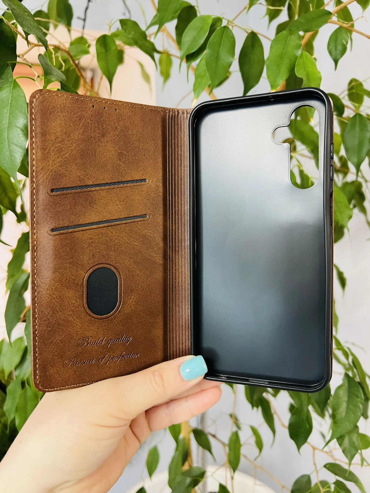 Тёмно-коричневый чехол книжка elitcase для Samsung A15 4G / Самсунг А15 4G