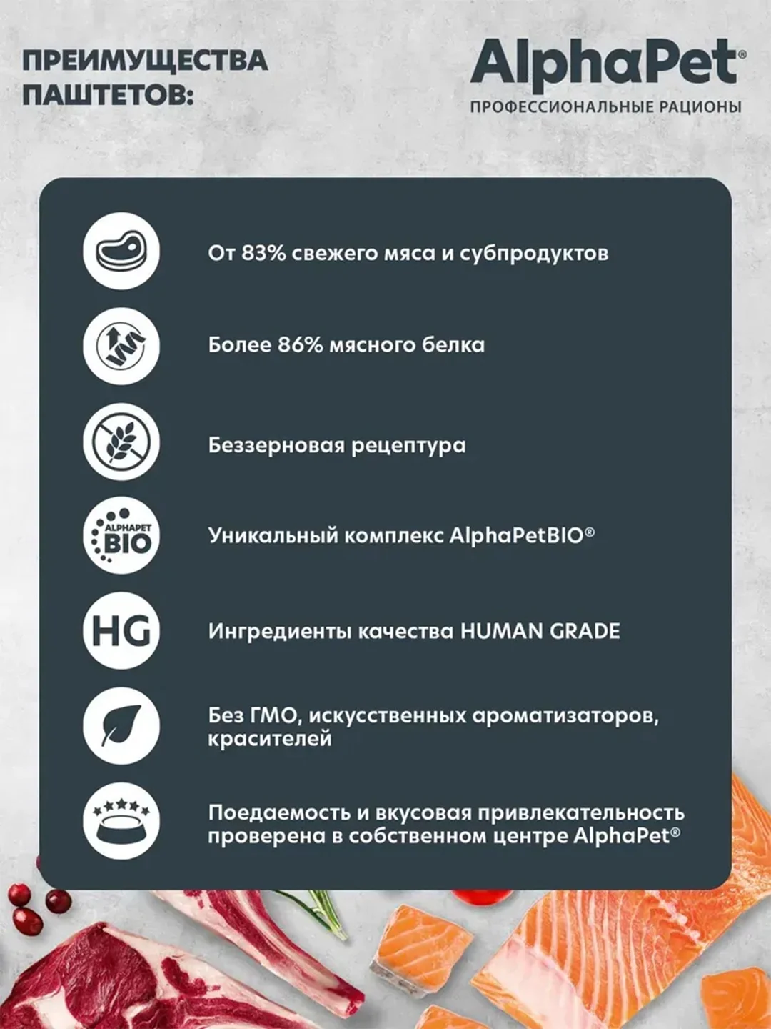 АльфаПет 80г паштет с лососем д/кошек (653595)