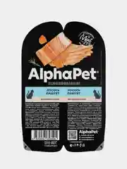 АльфаПет 80г паштет с лососем д/кошек (653595)