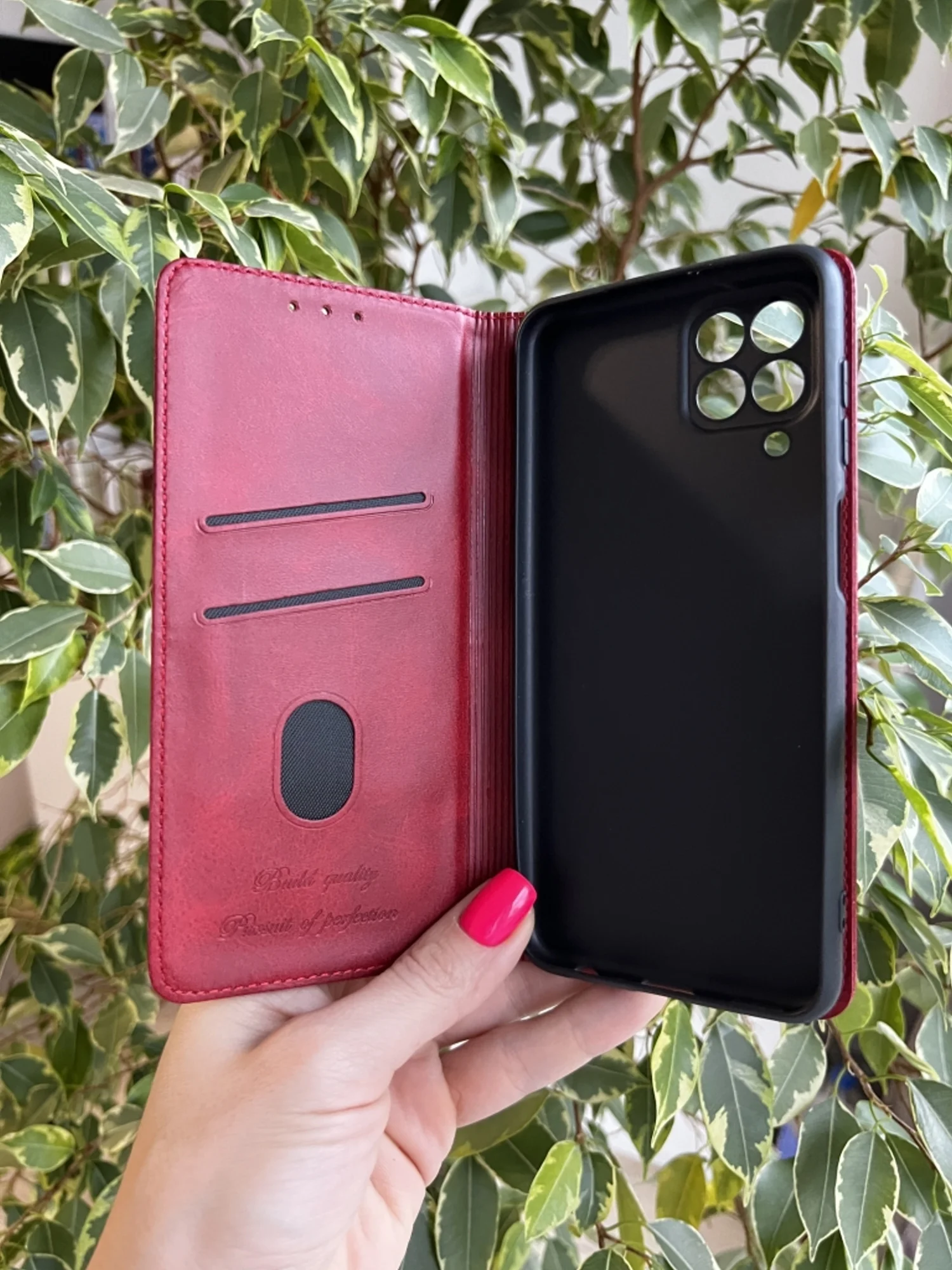 Красный чехол книжка elitcase для Samsung A12 и М12 / Самсунг А12 и М12