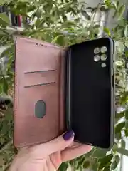 Тёмно-коричневый чехол книжка elitcase для Samsung A12 и М12 / Самсунг А12 и М12