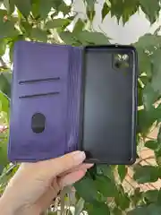 Фиолетовый чехол книжка elitcase для Samsung A12 и М12 / Самсунг А12 и М12