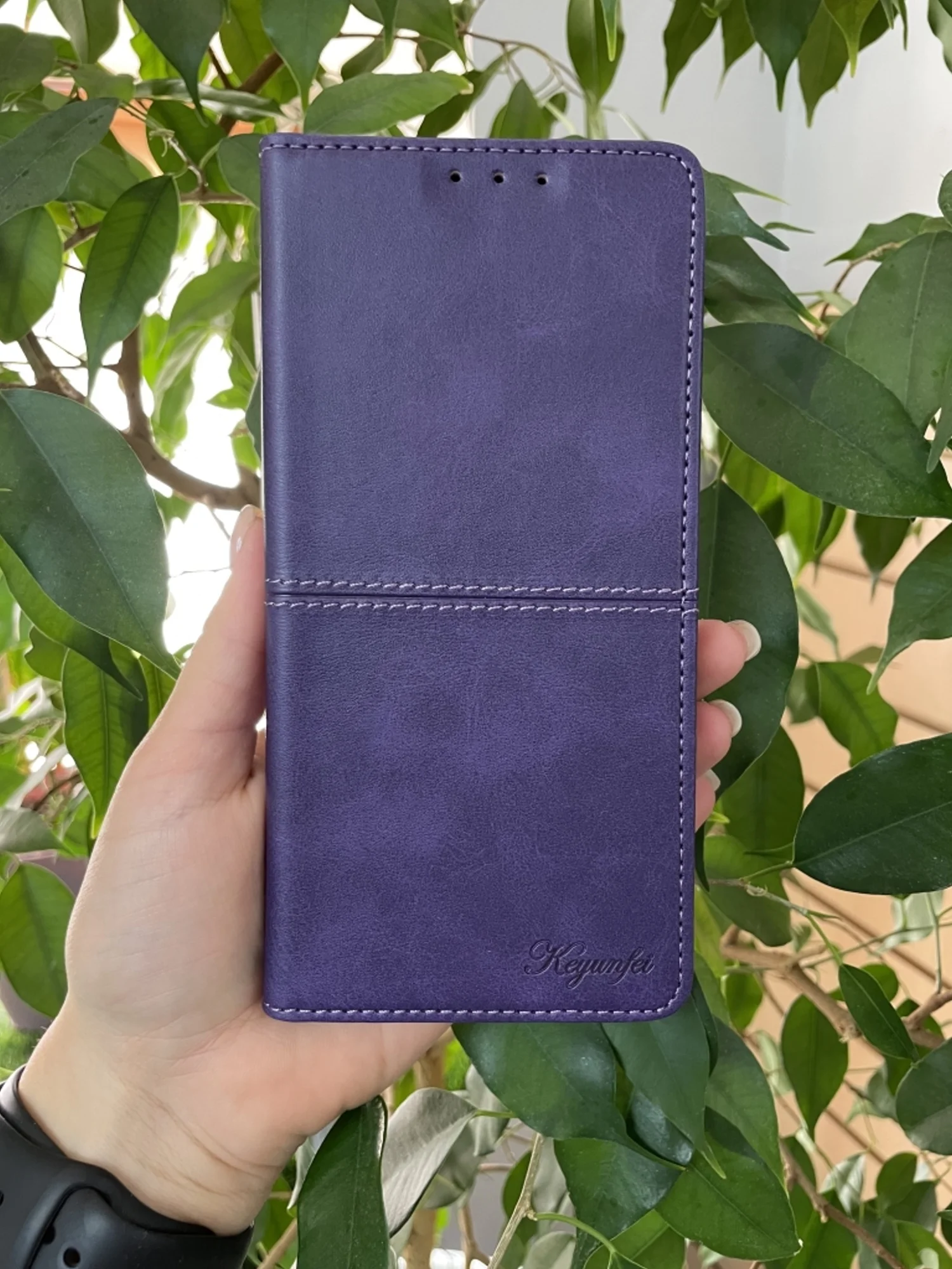 Фиолетовый чехол книжка elitcase для Samsung A12 и М12 / Самсунг А12 и М12