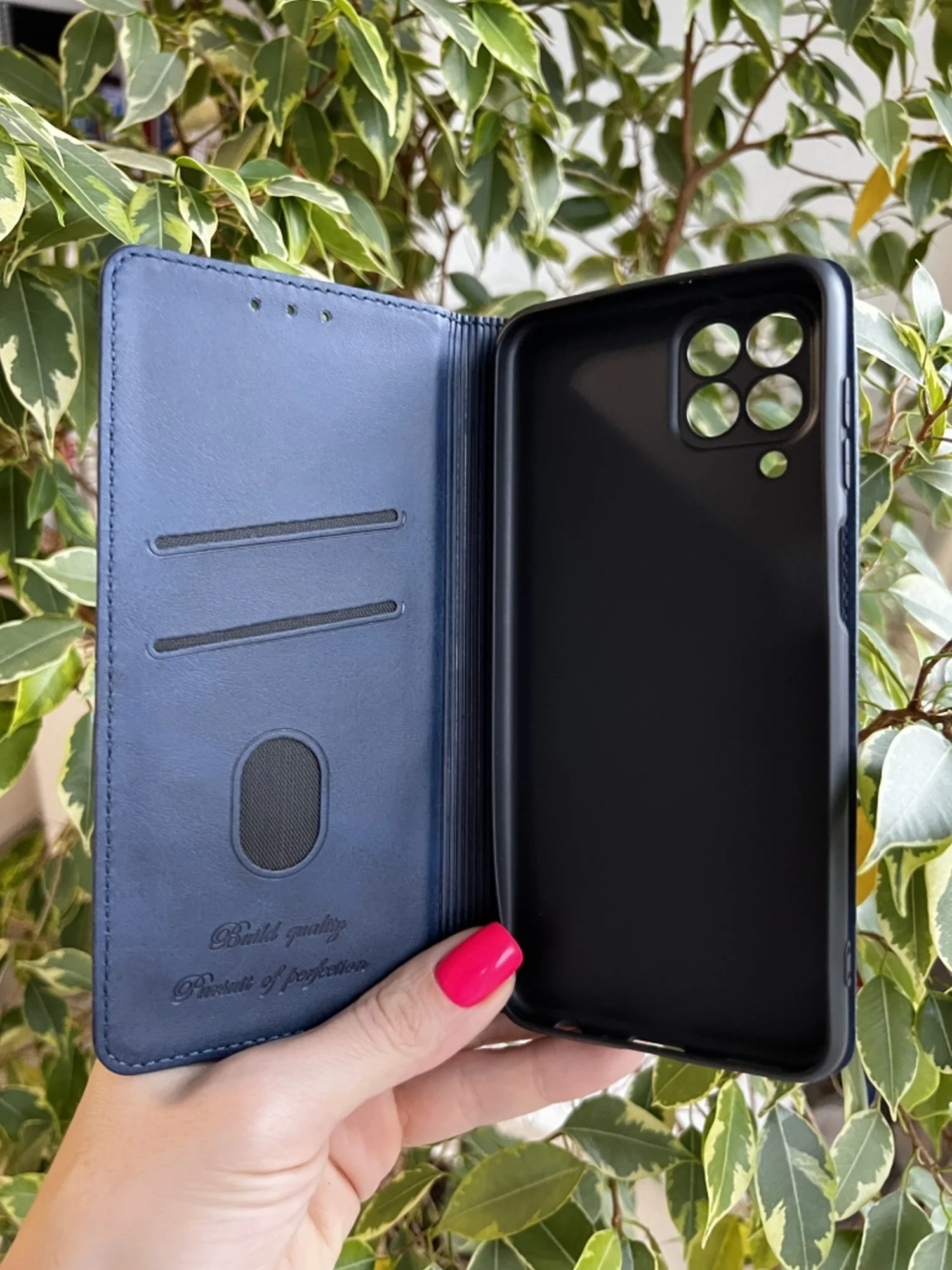 Синий чехол книжка elitcase для Samsung A12 и М12 / Самсунг А12 и М12
