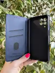 Синий чехол книжка elitcase для Samsung A12 и М12 / Самсунг А12 и М12