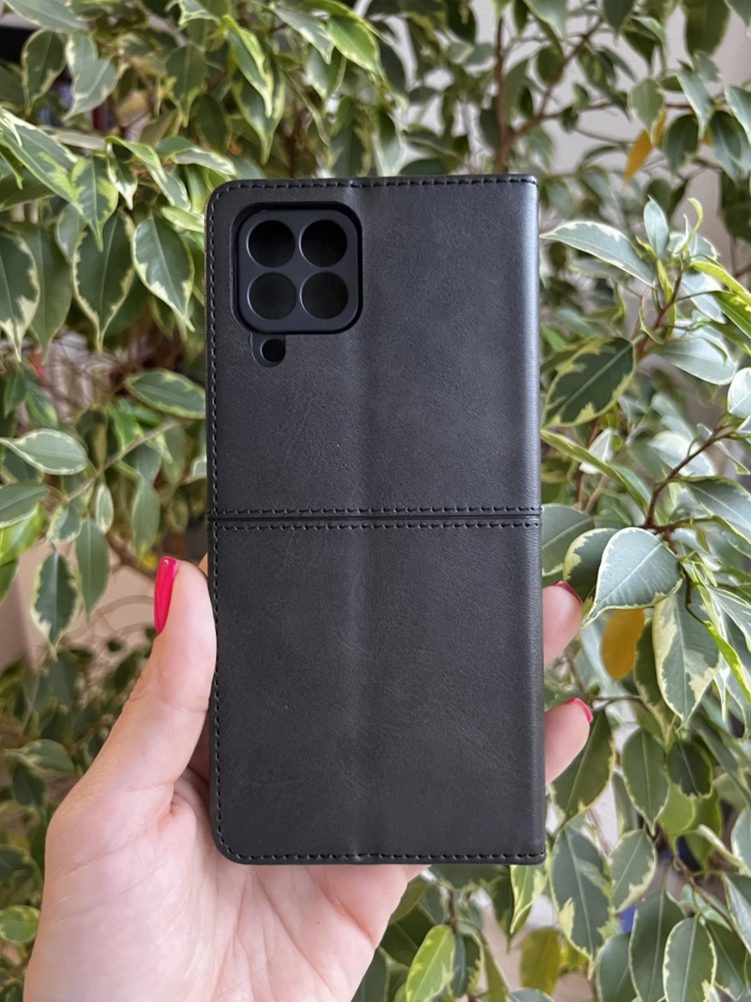 Черный чехол книжка elitcase для Samsung A12 и М12 / Самсунг А12 и М12