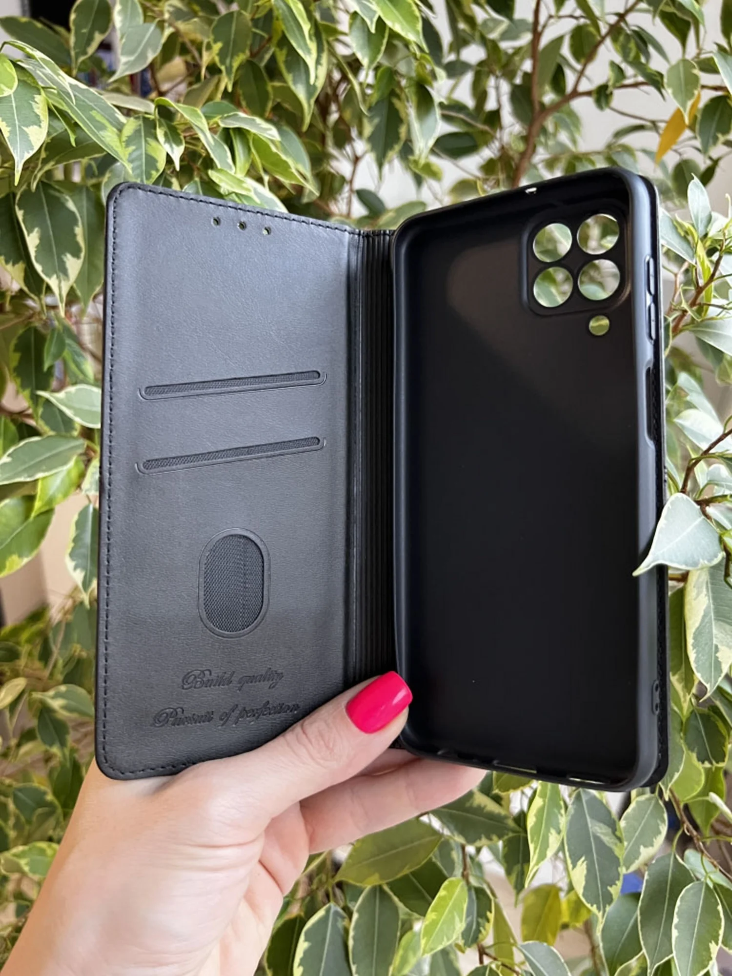 Черный чехол книжка elitcase для Samsung A12 и М12 / Самсунг А12 и М12