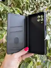 Черный чехол книжка elitcase для Samsung A12 и М12 / Самсунг А12 и М12