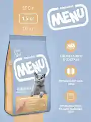 АльфаПет Menu 1,5кг домашняя птица сухой д/стерил. кошек (652796)