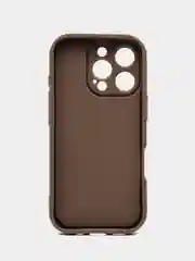 Коричневый чехол для iPhone 16 / 16 Pro / 16 Pro Max/ 16 plus, айфон 16, про, макс, плюс, с бортиками