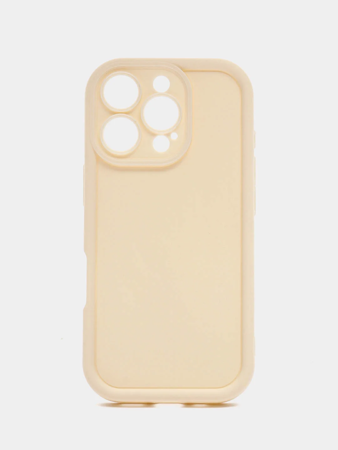 Молочный чехол для iPhone 16 / 16 Pro / 16 Pro Max/ 16 plus, айфон 16, про, макс, плюс, с бортиками