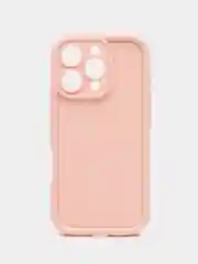 Розовый чехол для iPhone 16 / 16 Pro / 16 Pro Max/ 16 plus, айфон 16, про, макс, плюс, с бортиками