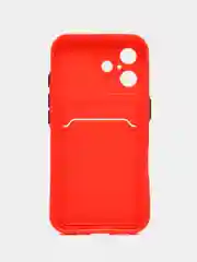 Красный чехол для iPhone 16 / 16 Pro / 16 Pro Max, айфон 16 / 16 про/ 16 про макс, с карманом