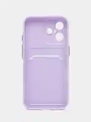 Лавандовый чехол для iPhone 16 / 16 Pro / 16 Pro Max, айфон 16 / 16 про/ 16 про макс, с карманом
