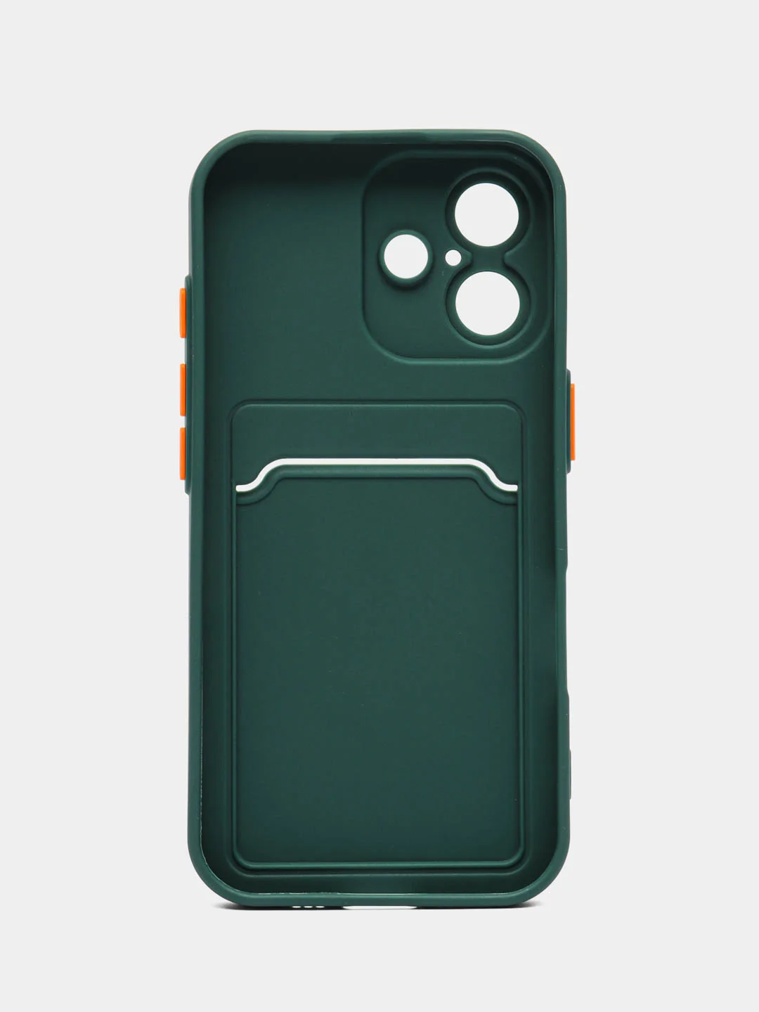 Тёмно-зелёный чехол для iPhone 16 / 16 Pro / 16 Pro Max, айфон 16 / 16 про/ 16 про макс, с карманом