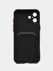 Черный чехол для iPhone 16 / 16 Pro / 16 Pro Max, айфон 16 / 16 про/ 16 про макс, с карманом