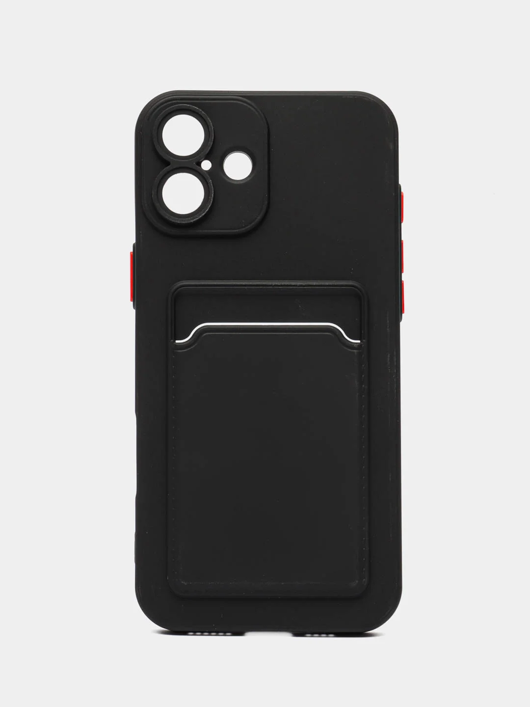 Черный чехол для iPhone 16 / 16 Pro / 16 Pro Max, айфон 16 / 16 про/ 16 про макс, с карманом