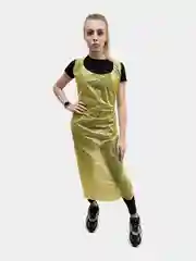 Желтый фартук одноразовый полиэтиленовый, размер 81*125/25