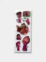 Детские объемные наклейки Майнкрафт, Маша и медведь, новый год