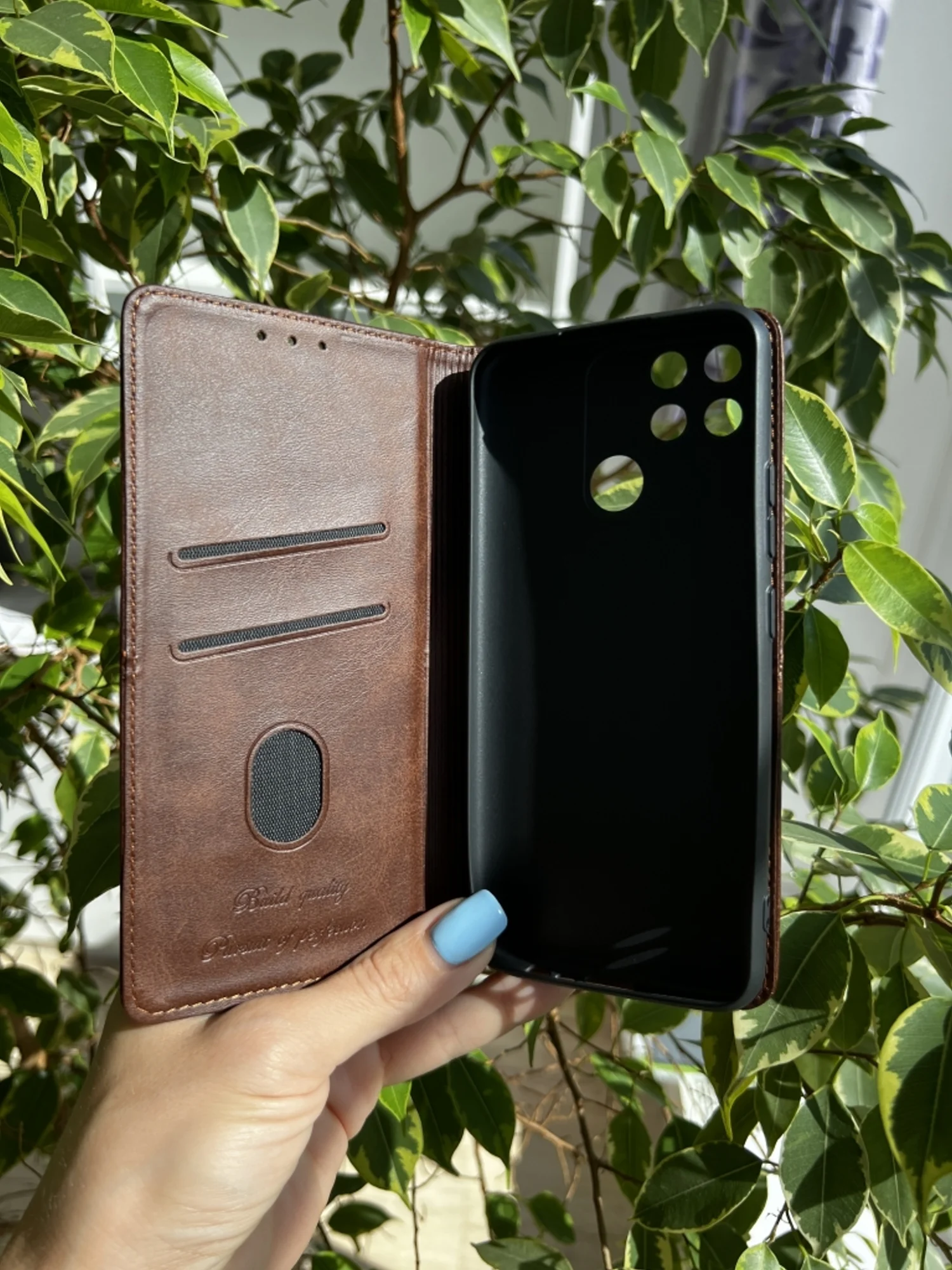 Тёмно-коричневый чехол книжка elitcase для Realme Narzo 50A / Реалми Нарзо 50А