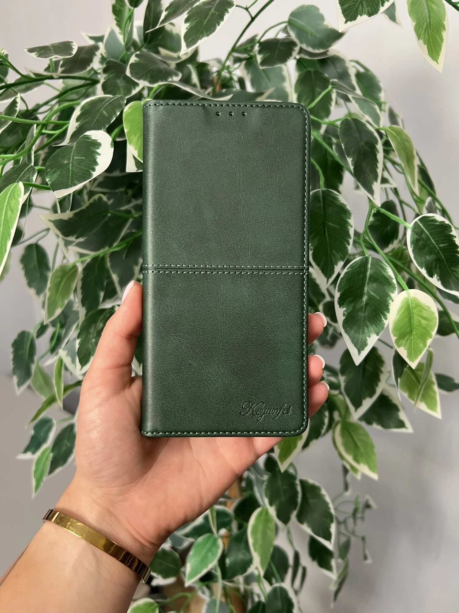 Тёмно-зелёный чехол книжка elitcase для Realme GT6 и GT 6T и Neo 6 и Neo 6 SE