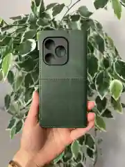Тёмно-зелёный чехол книжка elitcase для Realme GT6 и GT 6T и Neo 6 и Neo 6 SE