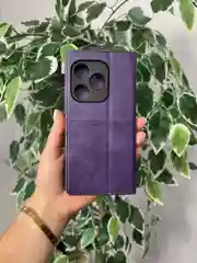Фиолетовый чехол книжка elitcase для Realme GT6 и GT 6T и Neo 6 и Neo 6 SE