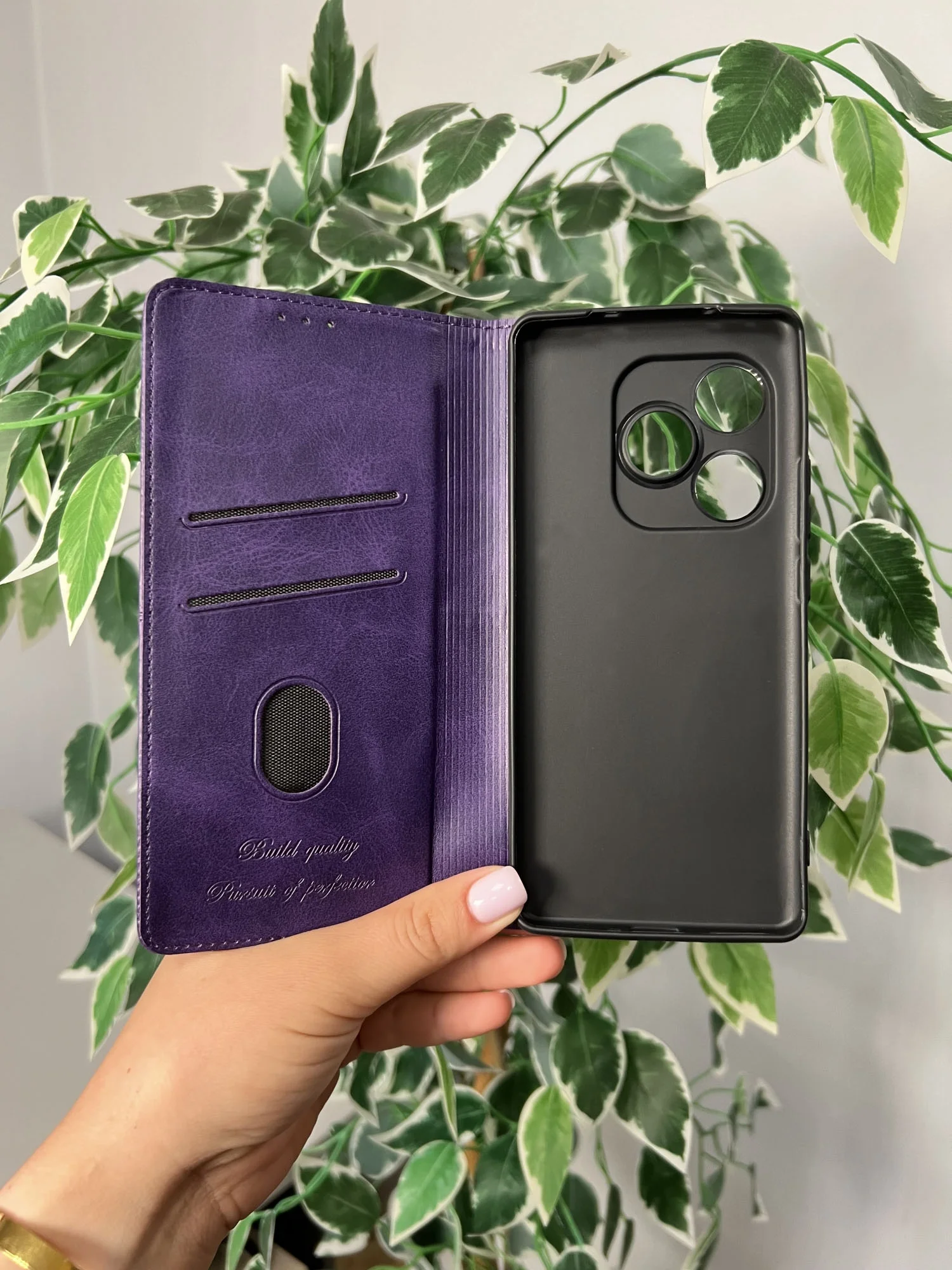 Фиолетовый чехол книжка elitcase для Realme GT6 и GT 6T и Neo 6 и Neo 6 SE