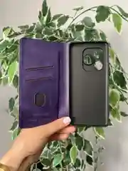 Фиолетовый чехол книжка elitcase для Realme GT6 и GT 6T и Neo 6 и Neo 6 SE